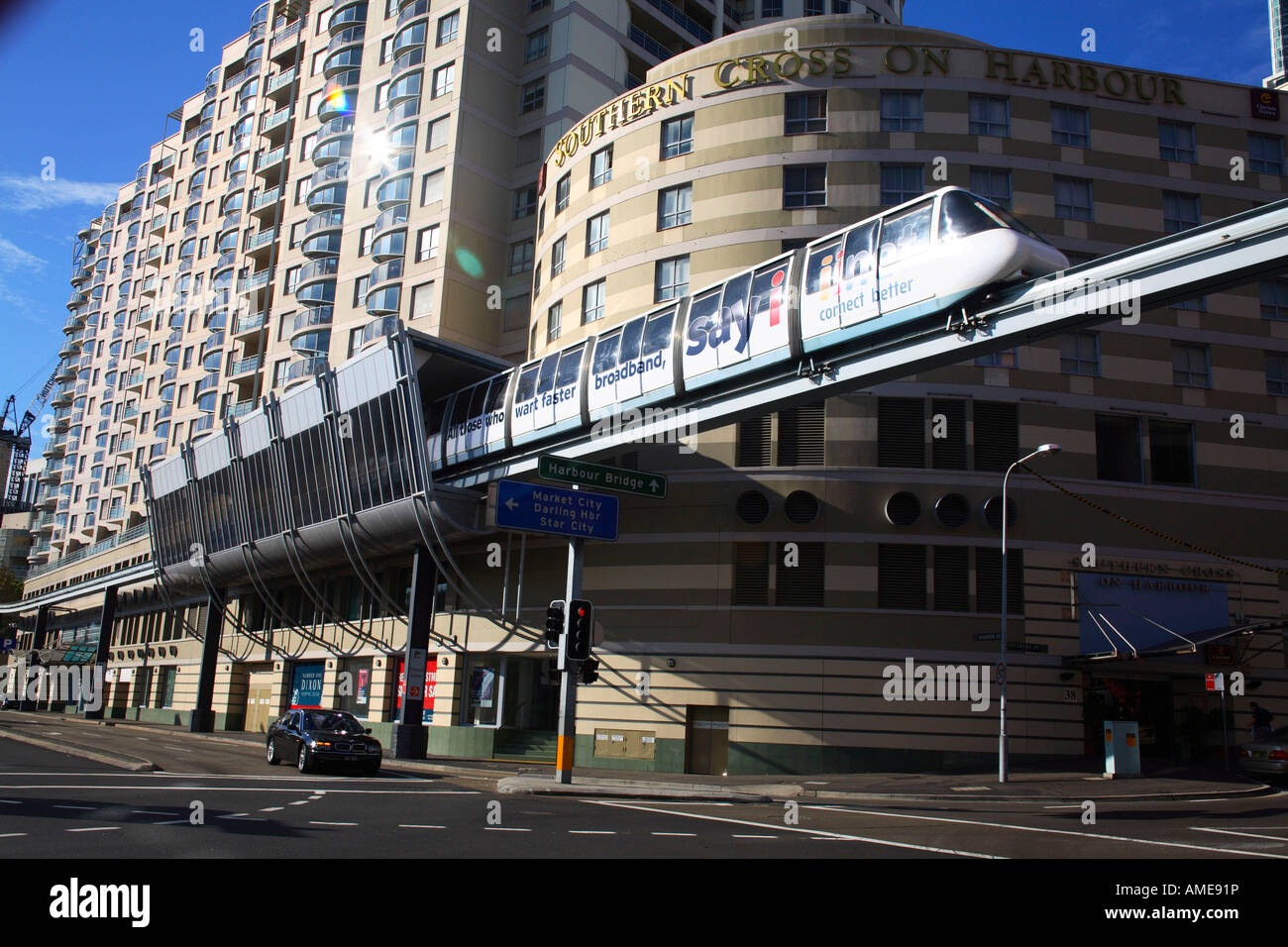 Metro Monorail Sydney Australien Stockfoto