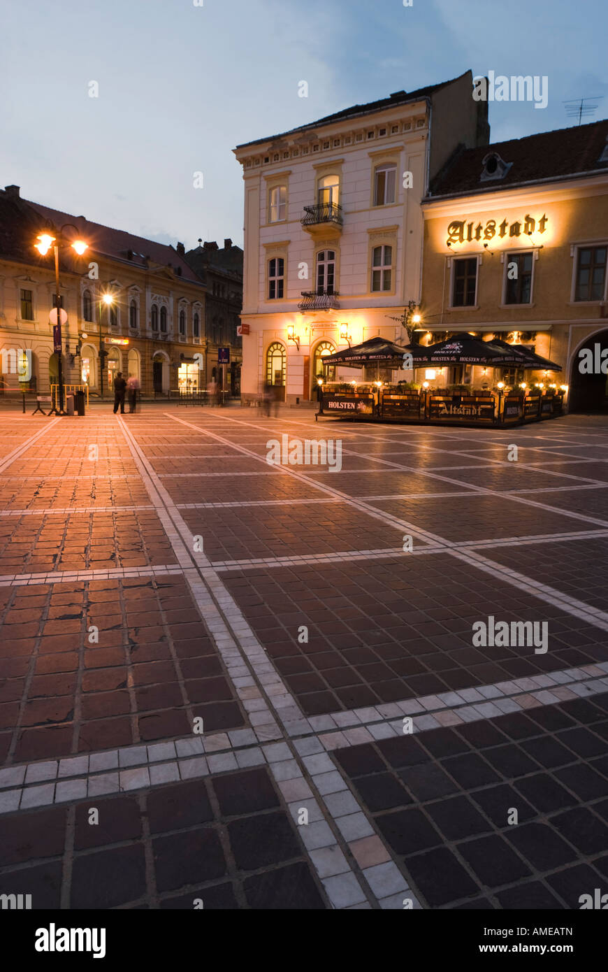Piata Sfatului (Hauptplatz) Brasov, Rumänien Stockfoto
