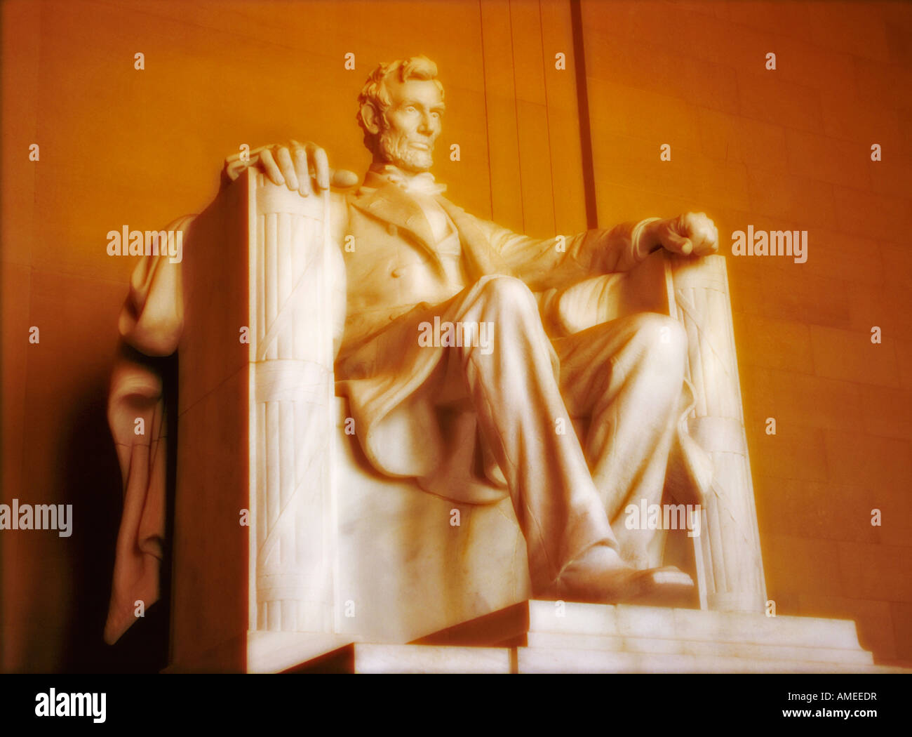 Statue von Abraham Lincoln Lincoln Memorial Washington District of Columbia, USA Stockfoto