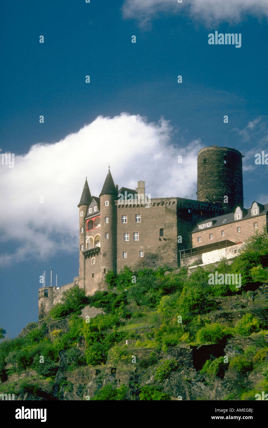 Burg Katz am Rhein Deutschland Stockfoto