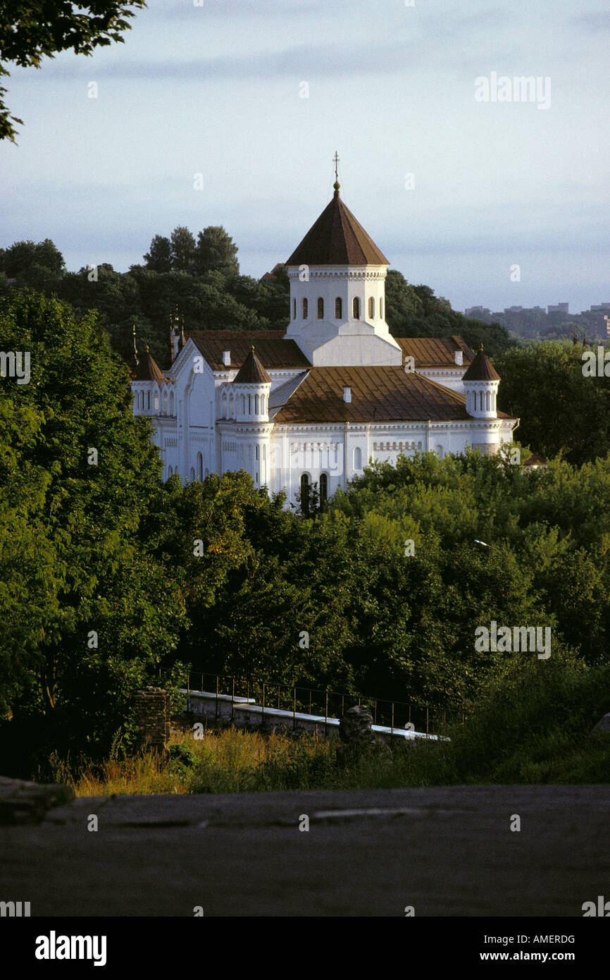 Vilnius. Litauen. Die Russisch-orthodoxe Kirche der Heiligen Mutter Gottes. Stockfoto
