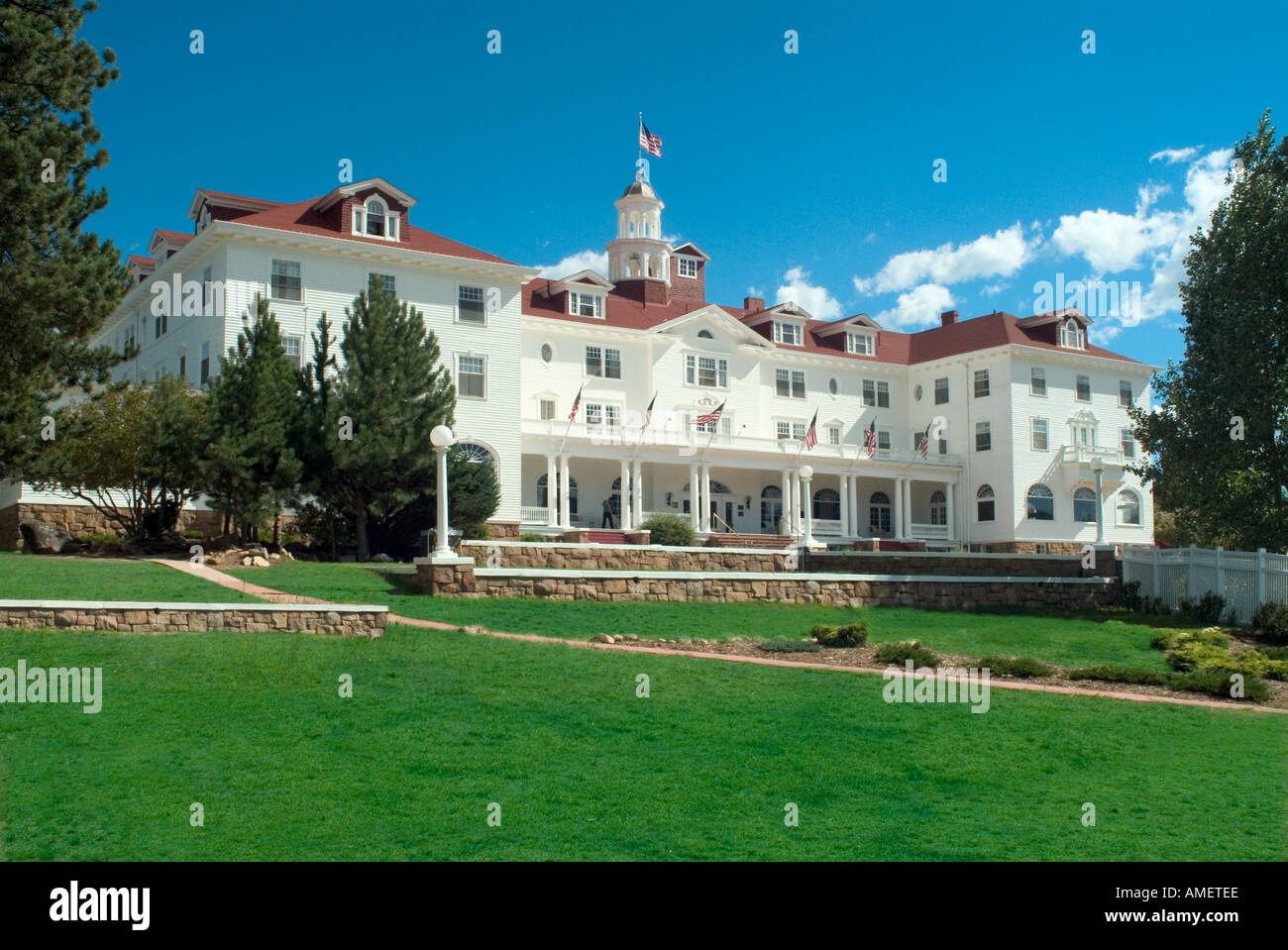 Stanley Hotel in Estes Park-Colorado als Stephen King s Inspiration für The Shining diente Stockfoto