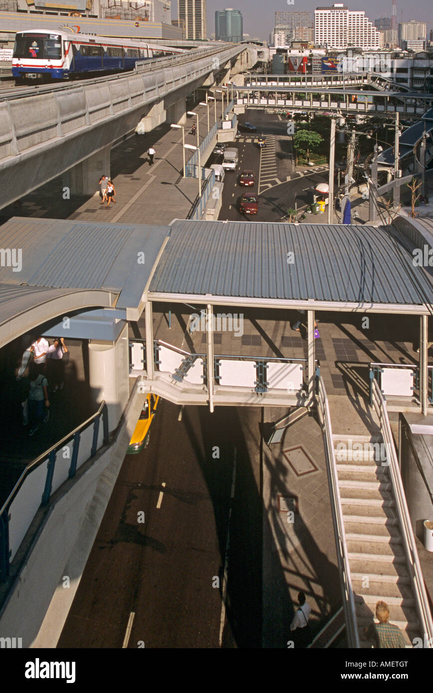 Skytrain-Station Bangkok Thailand Stockfoto