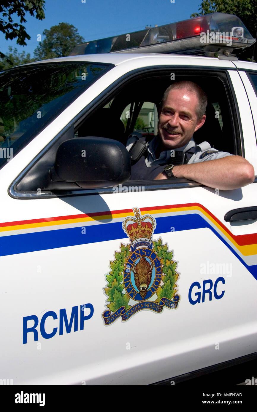 Royal Canadian Mounted Police, bekannt als Mounties, die nationale Polizei Kanadas. Stockfoto