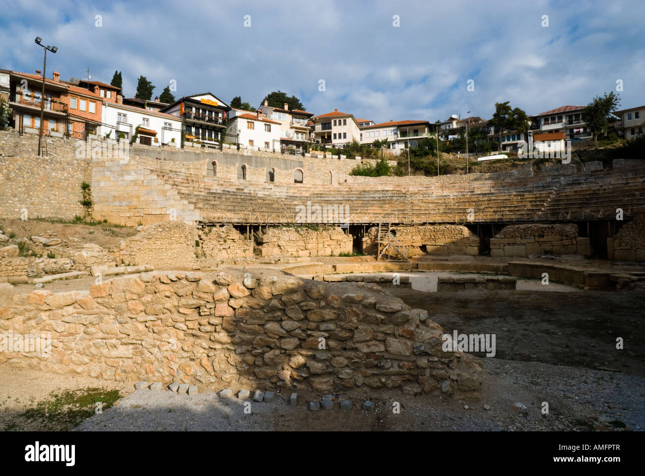 Amphitheater in Orhid Altstadt, Mazedonien Stockfoto