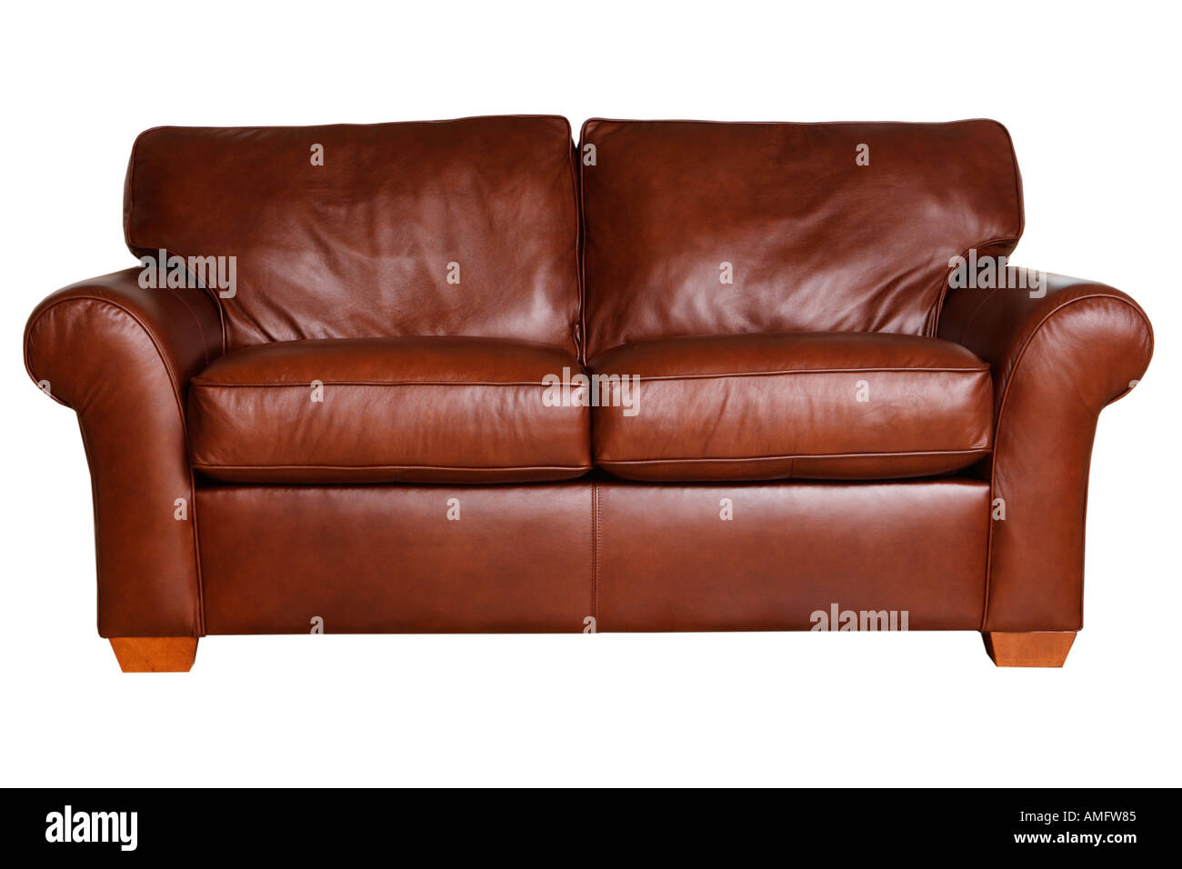 Ledercouch Stockfoto