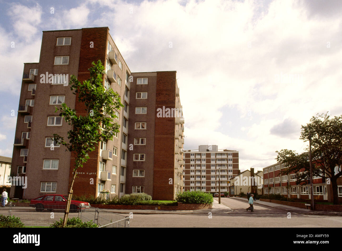 UK Cheshire Stockport Rat Gehäuse Mottram Straße Wohnungen Stockfoto