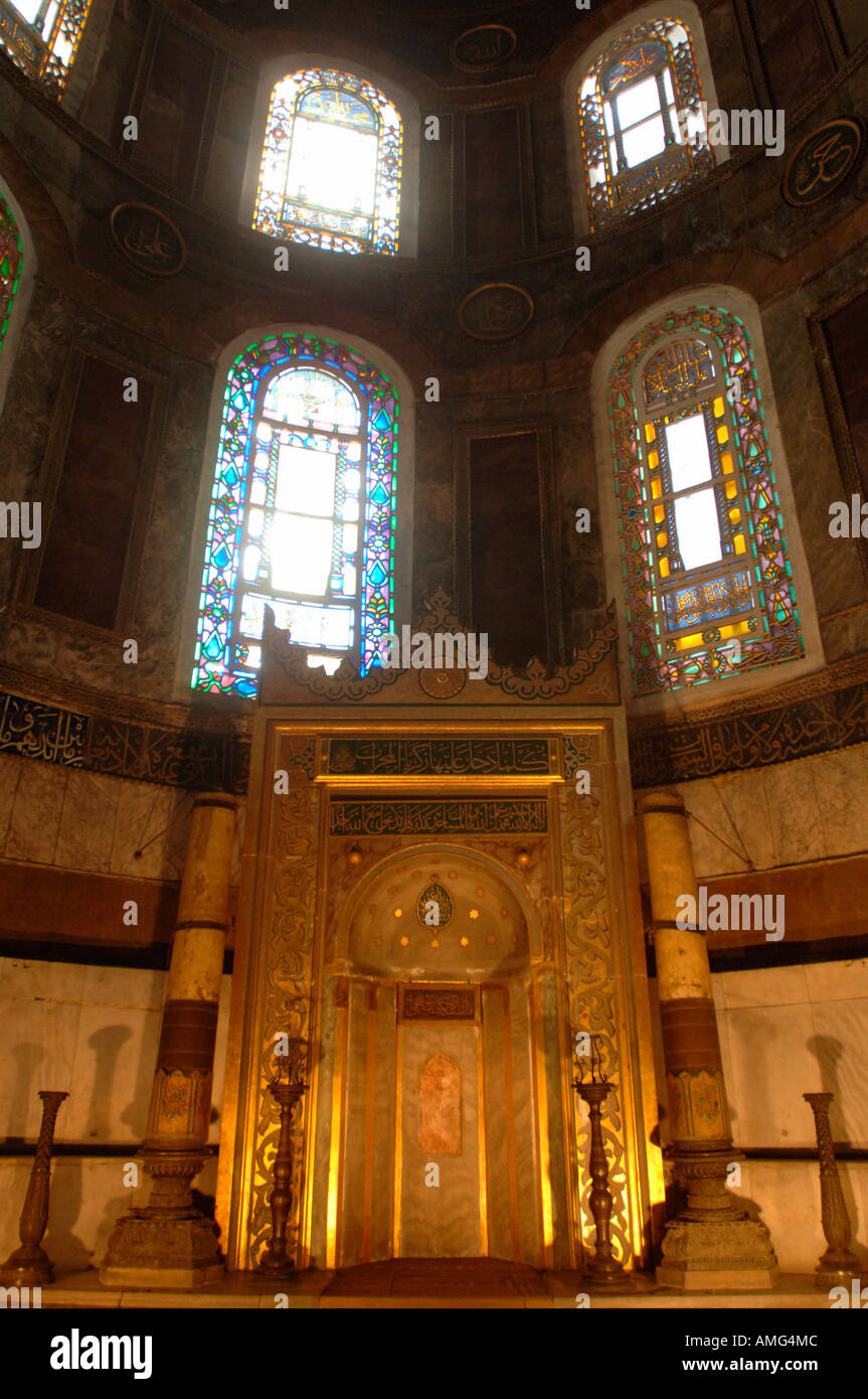 Ägypten, Istanbul, Hagia Sophia, Mihrab Stockfoto