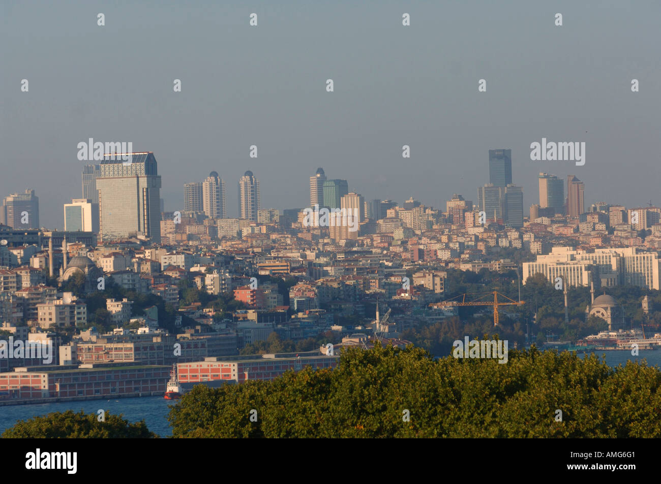 Ägypten, Istanbul, Blick Über Den Bosporus Auf sterben Stadtteilen Taksim, Levent Stockfoto
