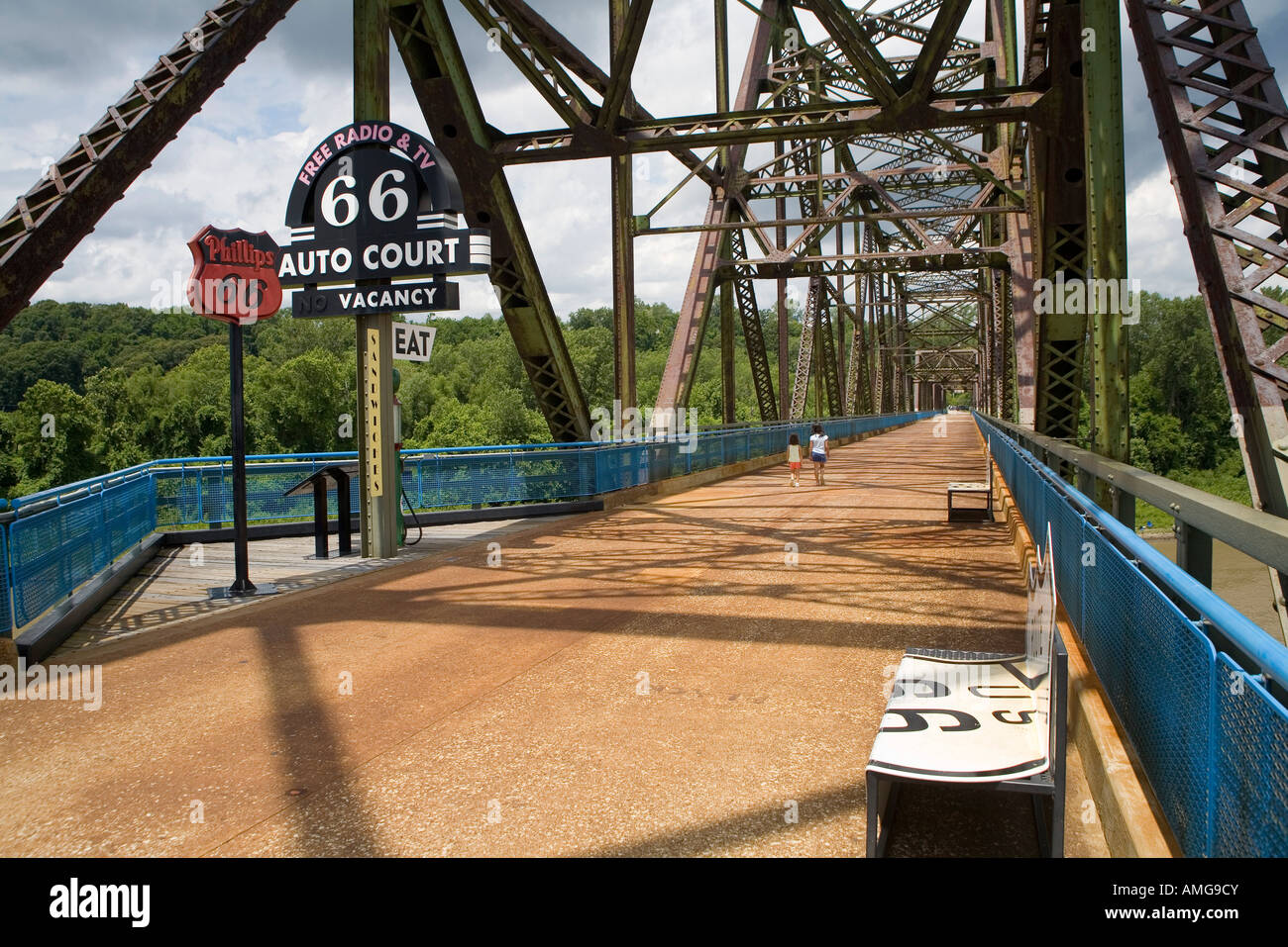 Alte Kette der Felsen-Brücke in St. Louis Missouri ursprünglich ein Teil  der Route 66 und jetzt ein Wander- und Trail umgewandelt Stockfotografie -  Alamy