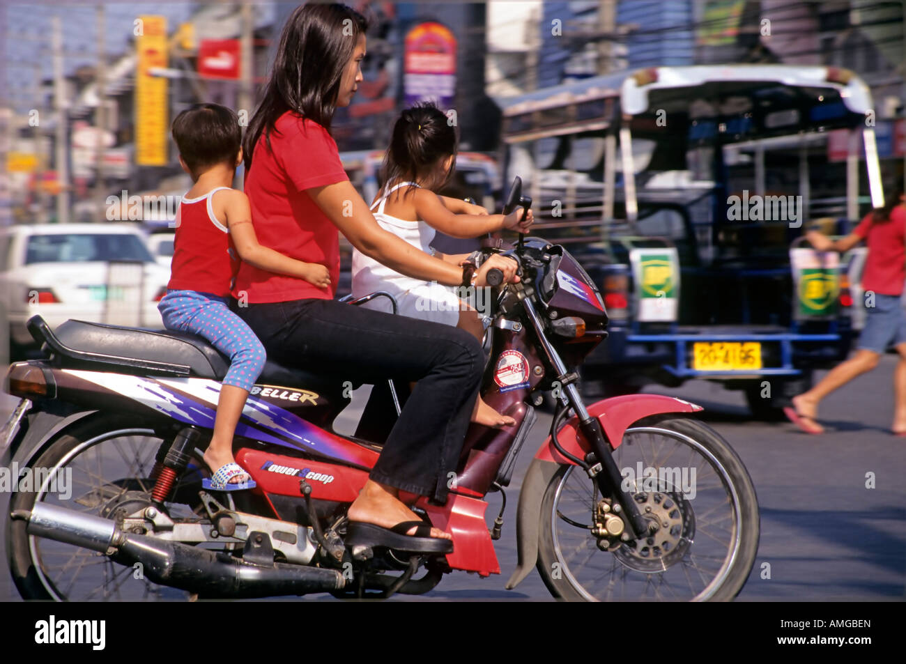 Motorrad-Pattaya-Thailand Stockfoto