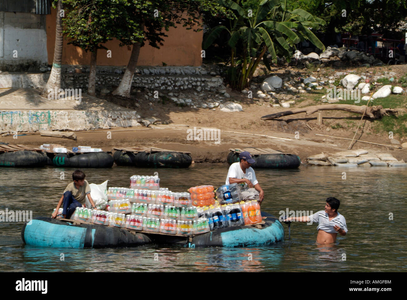 Südgrenze Mexikos wurde vor kurzem von extrem gewalttätigen Verbrechen von Mara Salvatrucha Gruppemitglieder geplagt Stockfoto