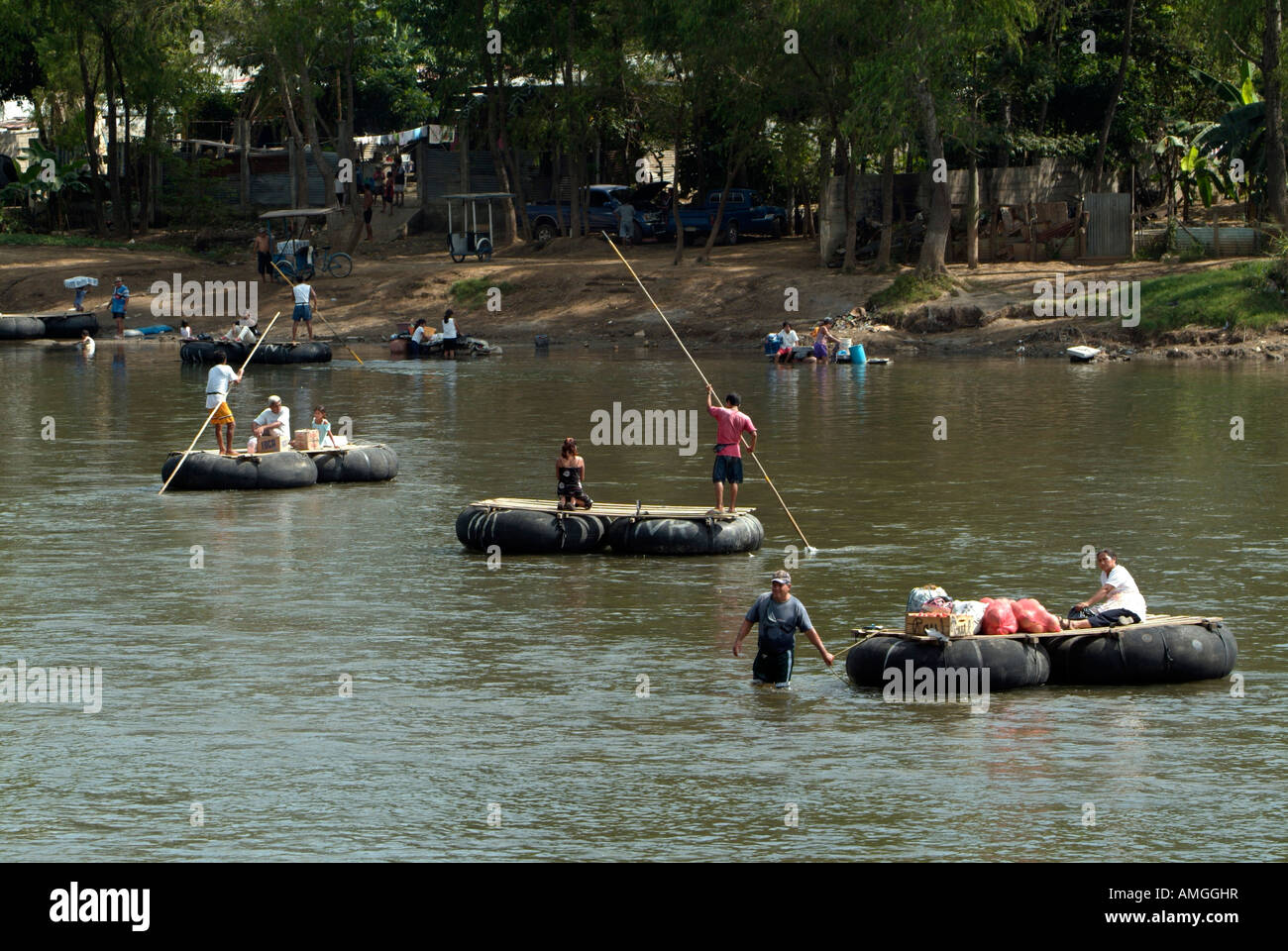 Südgrenze Mexikos wurde vor kurzem von extrem gewalttätigen Verbrechen von Mara Salvatrucha Gruppemitglieder geplagt Stockfoto