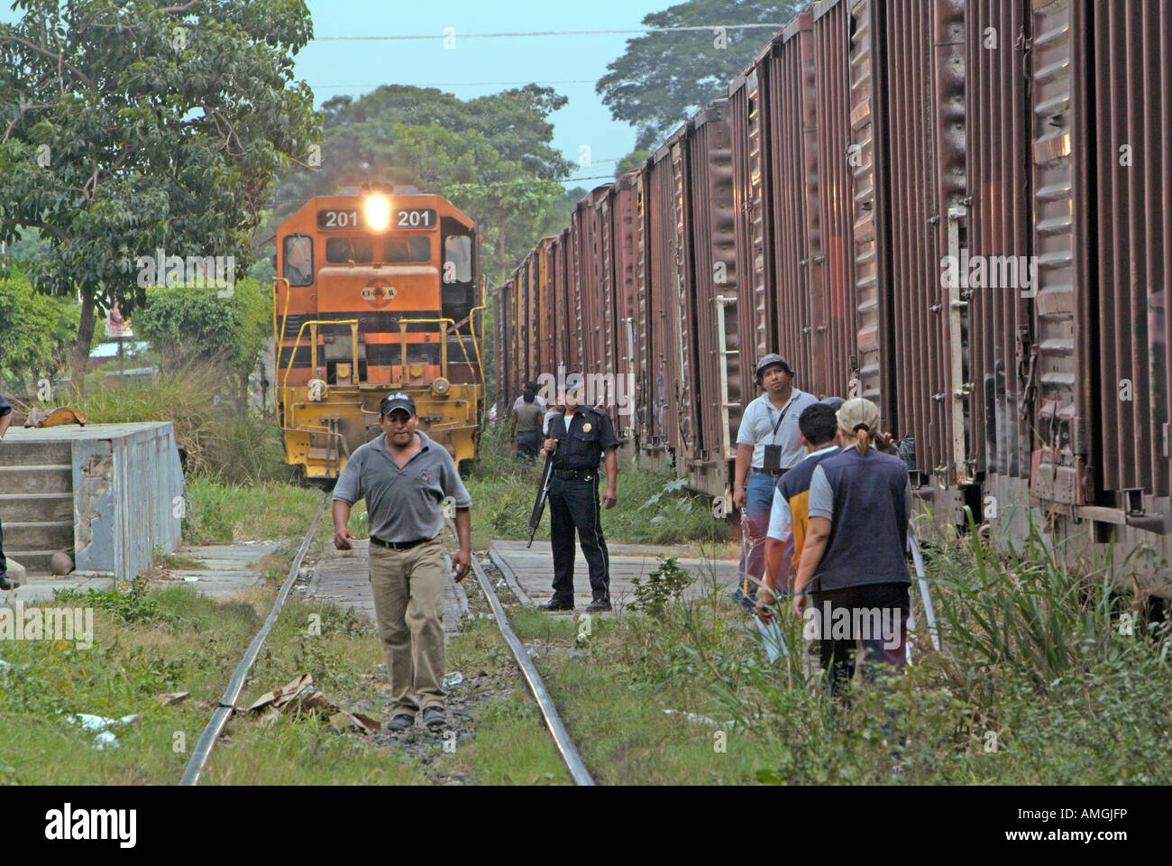 Südgrenze Mexikos wurde vor kurzem von extrem gewalttätigen Verbrechen von Mara Salvatrucha Gruppemitglieder geplagt Stockfoto