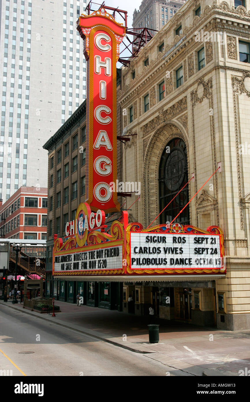 Historische Chicago Theater Chicago Illinois USA Stockfoto