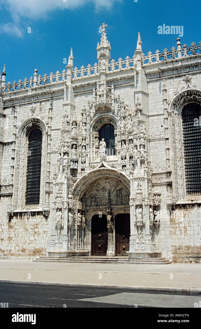 Hieronymus-Kloster, auch bekannt als Hieronymus-Kloster, Stadtteil Belem, Lissabon, Portugal Stockfoto