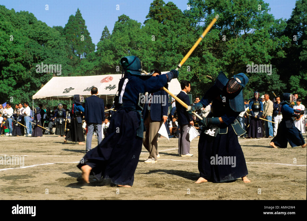 Japan, Kyushu, Miyazaki, Kendo-Wettkampf Stockfoto