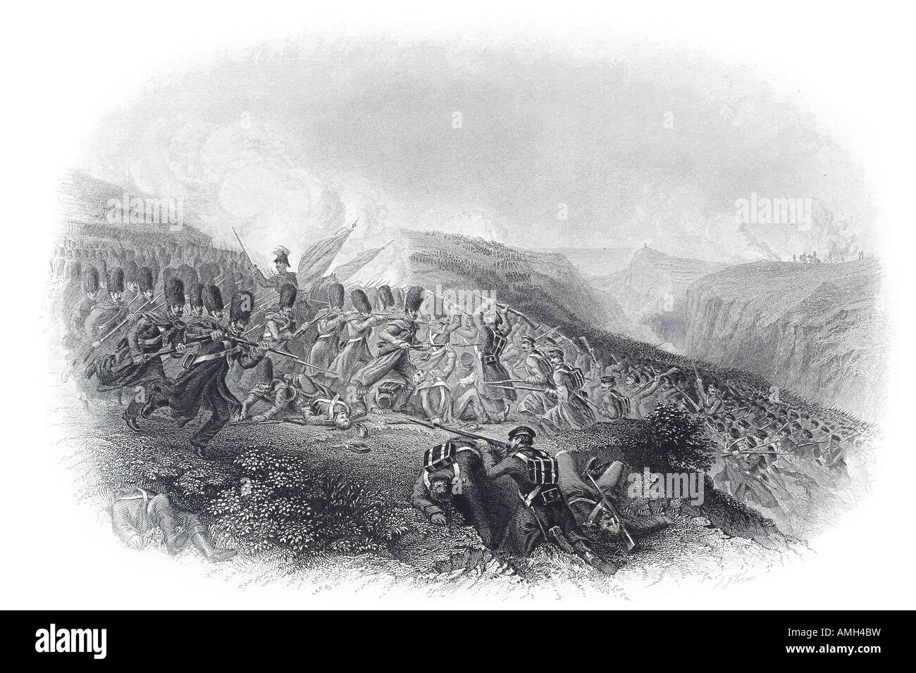 Schlacht Inkermann 1854 kostenlos Guard Krimkrieg britische französischer Sieg General Pierre Bosquet russische Truppen General Menshikov. s Stockfoto