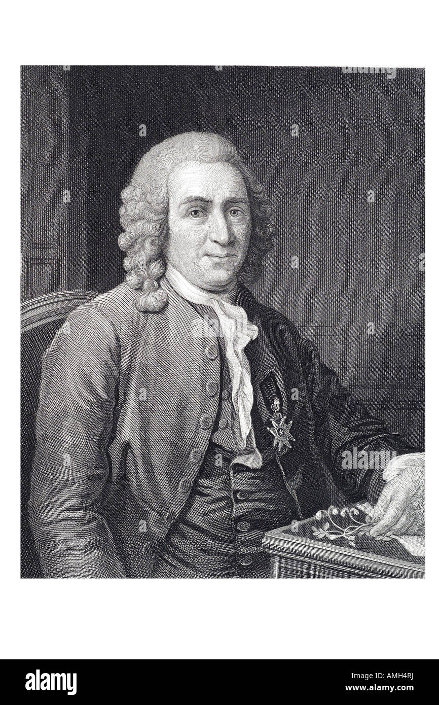 CARL Carolus LINNAEUS von Linné 1707 1778 schwedischen Schweden Botaniker Arzt Zoologe Nomenklatur moderne Taxonomie Ökologie Lind Stockfoto