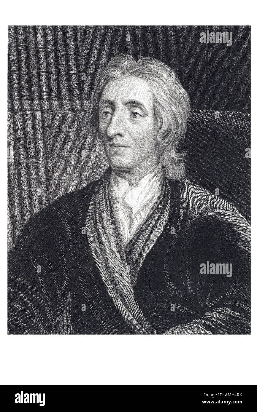 Englische Philosoph John Locke 1632 1704 britischen Empiriker Sozialvertrag Theorie Nfluence Epistemologie politische Philosophie Stockfoto