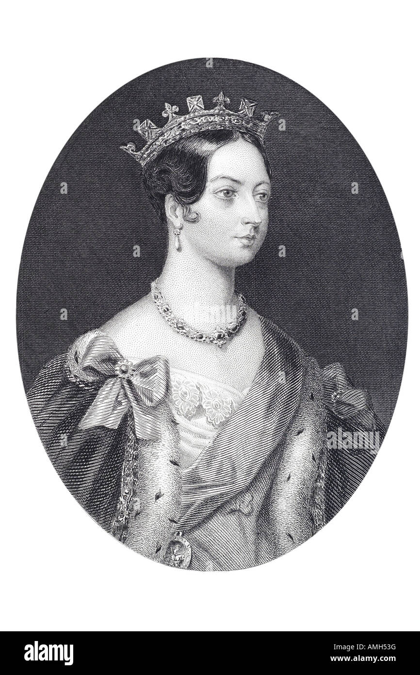 Königin Victoria Alexandrina 1819 1901 junge Frau Vereinigtes Königreich Großbritannien und Irland erste Kaiserin von Indien britischen Monarchen Stockfoto
