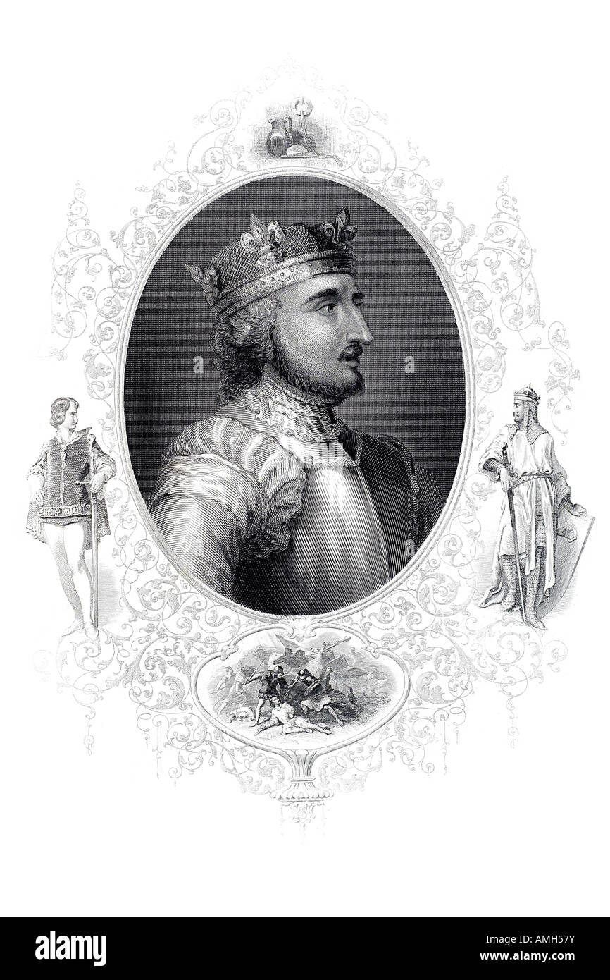 König Stephan von Blois 1096 1154 letzten Norman König England Graf Boulogne iure Uxoris Bürgerkrieg Stockfoto