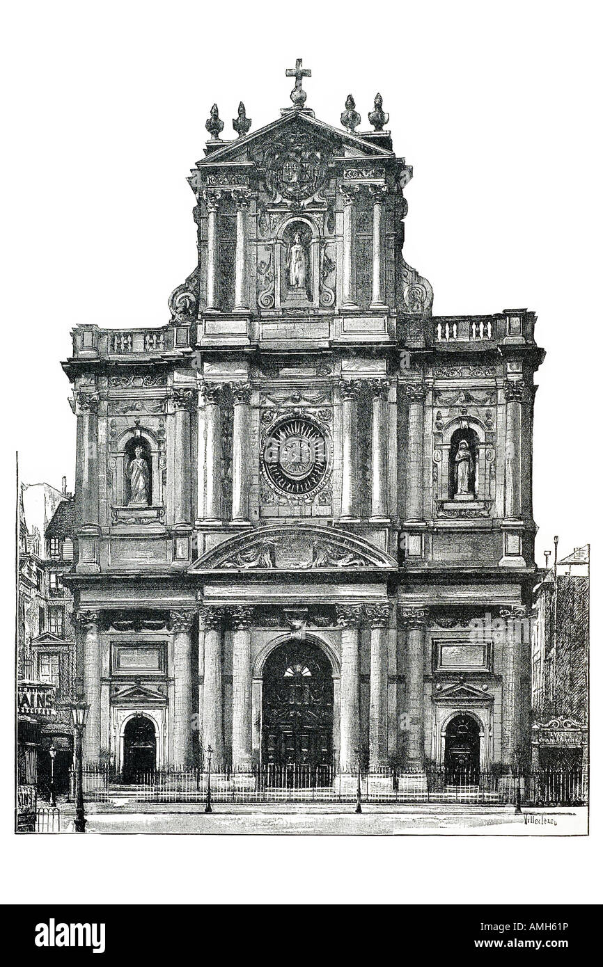 Kirche von St. Louis und St. Paul Frankreich Französisch Marais Viertel Jesuit christlichen katholischen Turm Stockfoto