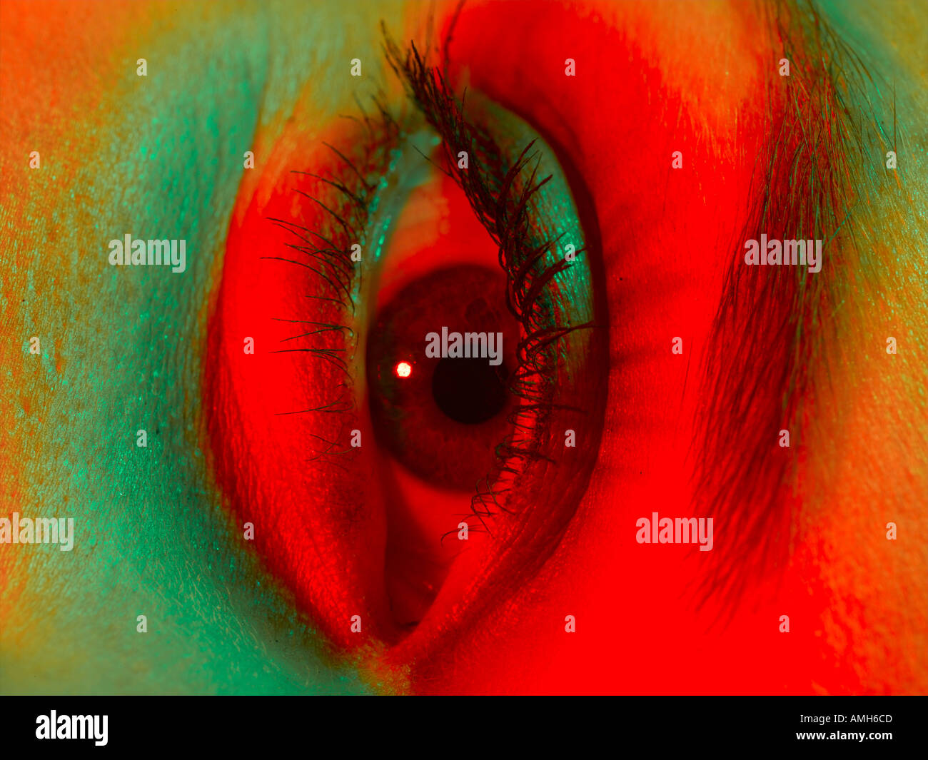 abstrakt Nahaufnahme Auge Stockfoto