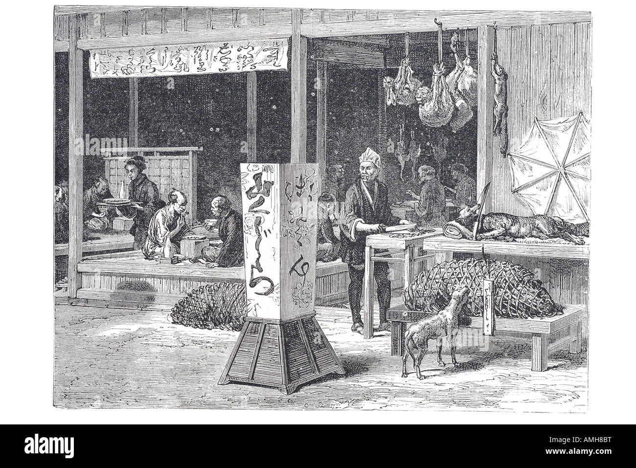 Yedo Edo Bucht Tür Mündung Yeddo japanische Hauptstadt Tokio Tokugawa-Shogunat Stadtkultur schwimmende Welt Handel Einzelhandel Shop Stockfoto