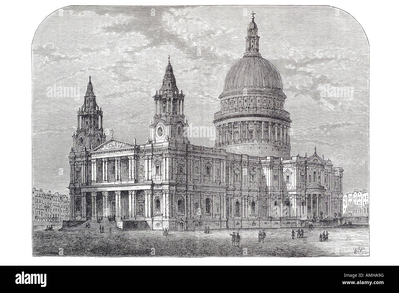 1800 St Paulus London City Hauptstadt England Englisch Großbritannien britische UK United Kingdom GB royal mehr tolle Außenansicht Stockfoto