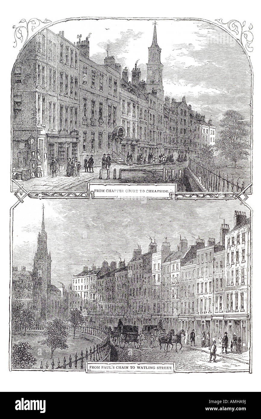 1820 St. Paulus Kirchhof London City Hauptstadt England Englisch Großbritannien britische UK United Kingdom GB royal mehr große ext Stockfoto