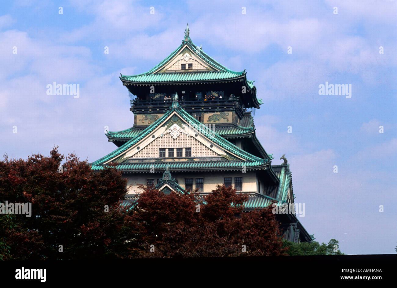 Japan, Kansai, Osaka, Burg Stockfoto