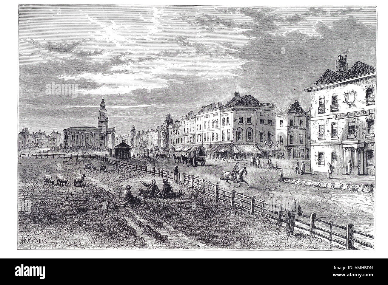 1830 Kennington gemeinsame Kirche SE11 Chartistischen Speakers' Corner Methodist Gründer George Whitefield John Wesley Cricket Veranstaltungsort Lond Stockfoto