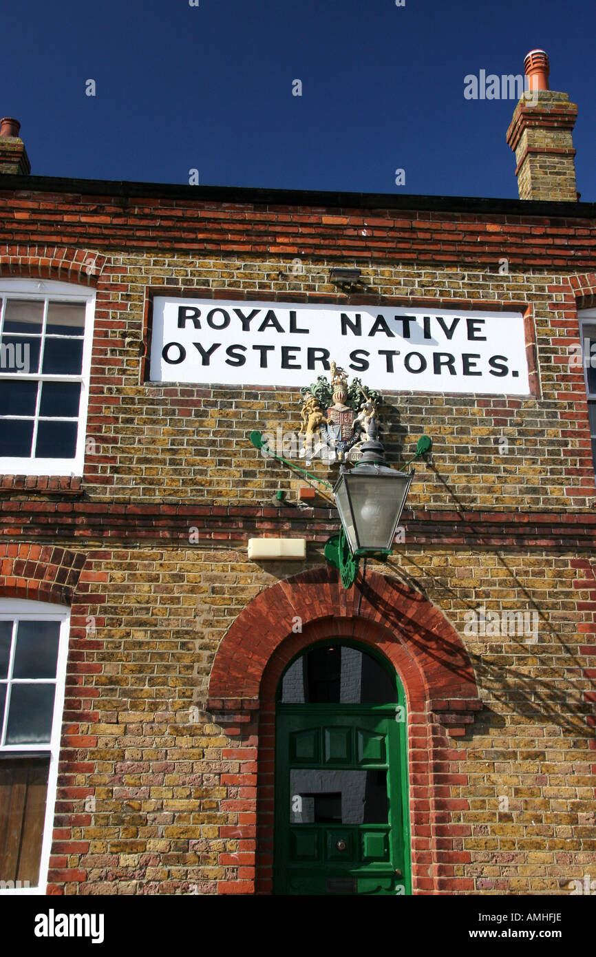 THR Royal Native Oyster Filialen in Whitstable Kent Stockfoto