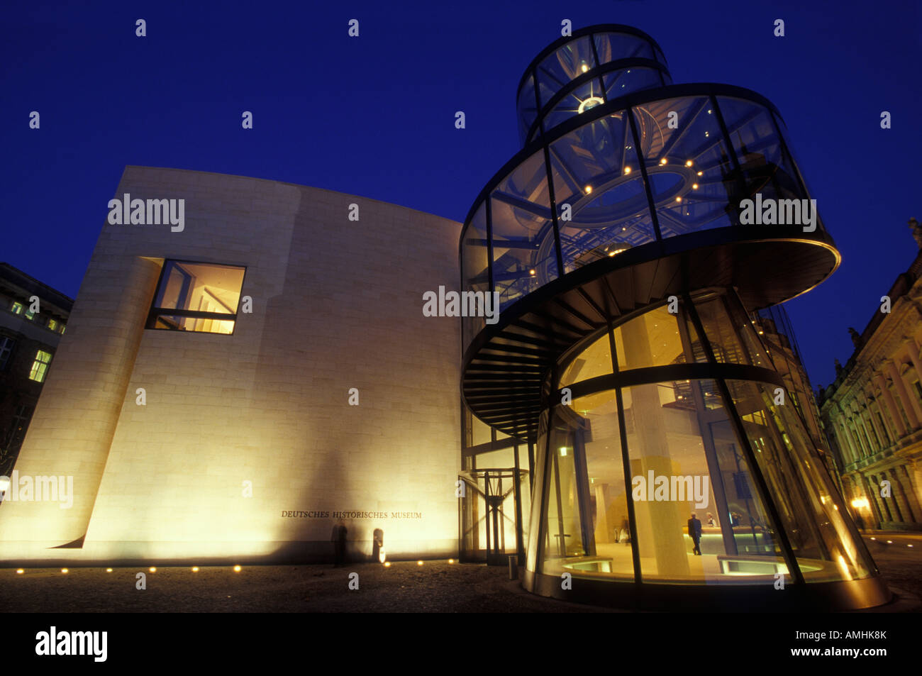 Erweiterung und Eingang des deutschen historischen Museums in Berlin von dem Architekten Ieoh Ming Pei. Deutschen historischen Museum. DHM. Stockfoto