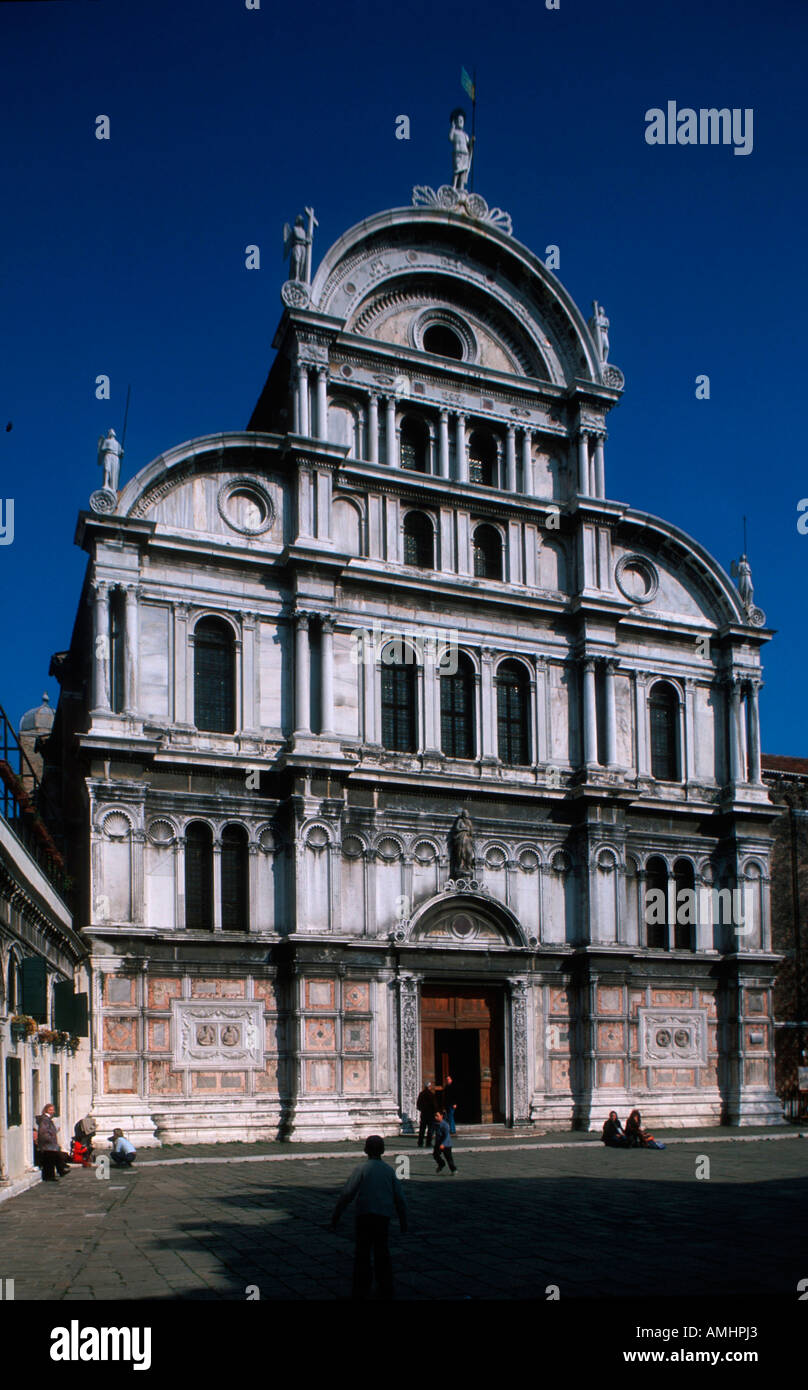 Venedig, Stadtteil San Marco, Chiesa San Zaccaria, 15. Halbmonatsschrift, Architekten Antonio Gambello, Mauro Codussi, Oberer Teil ve Stockfoto