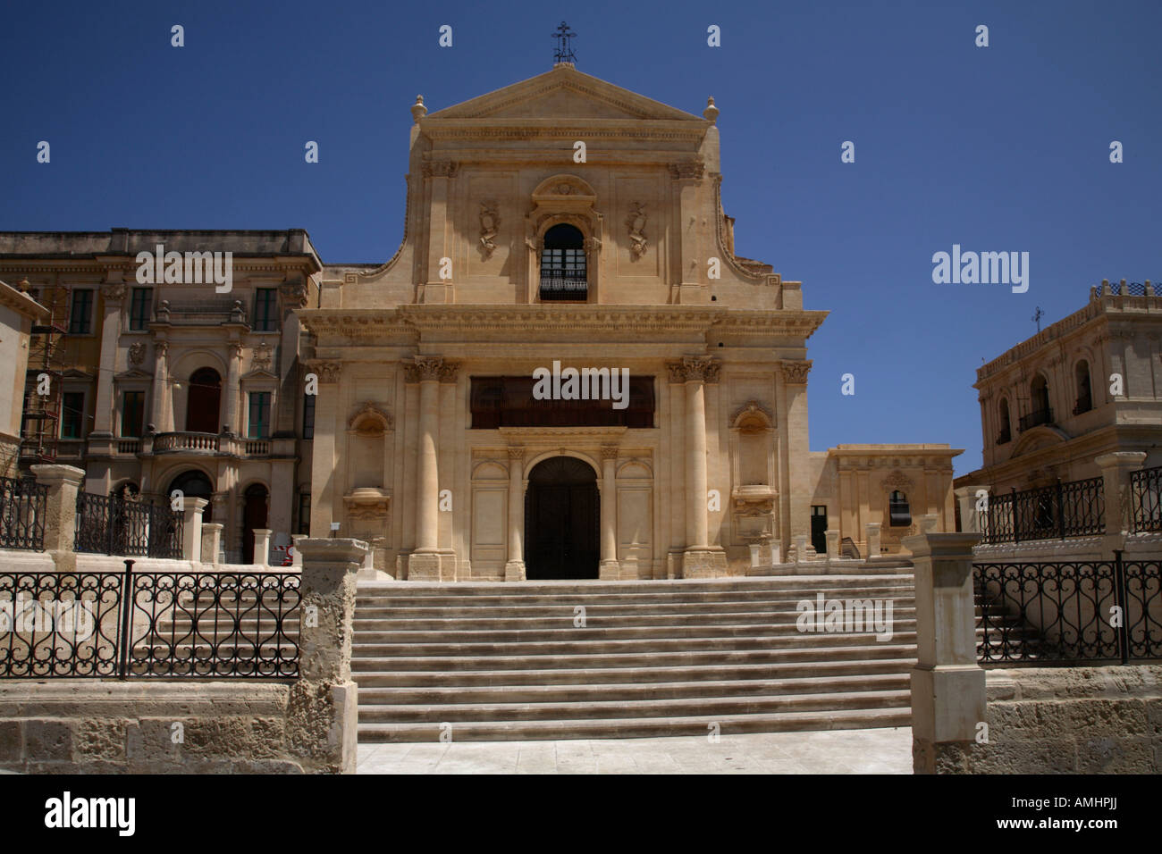 Kirche von St. Salvatore Noto-Sizilien-Italien Stockfoto