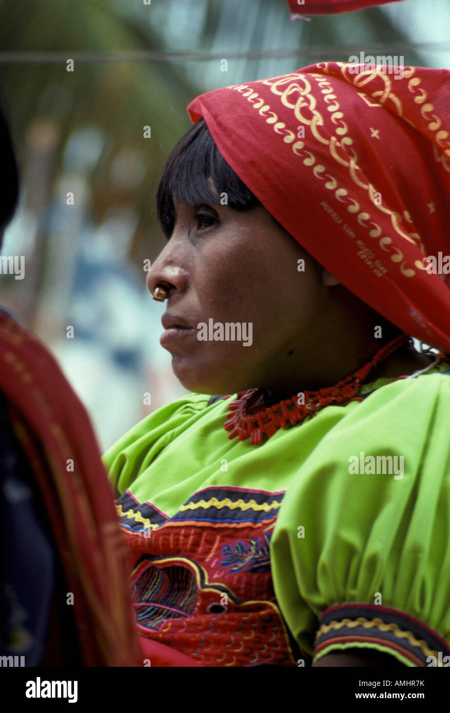 Panama, einheimische Frau. Stockfoto
