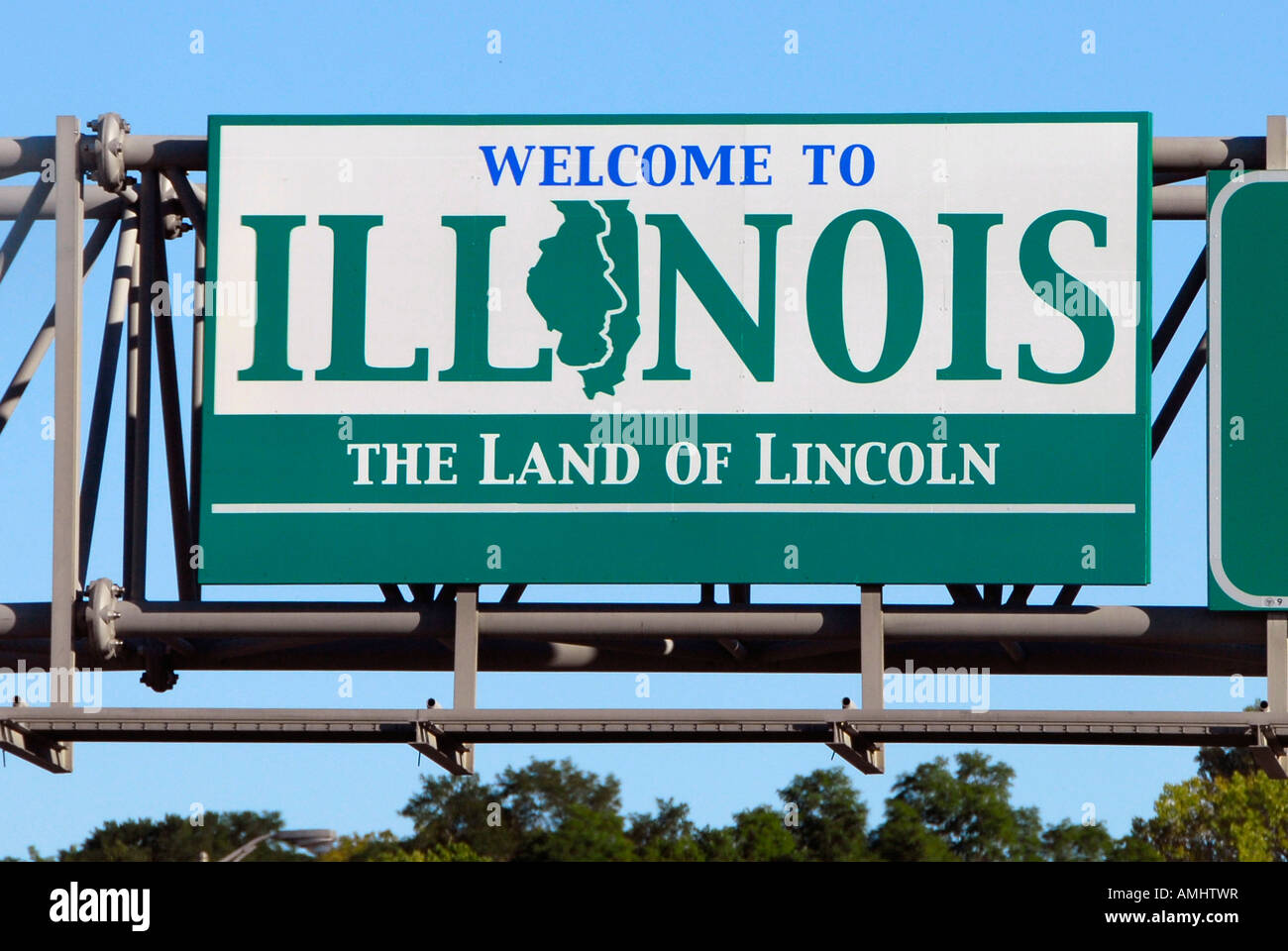 Welcome Illinois Sign On Interstate Stockfotos Und Bilder Kaufen Alamy