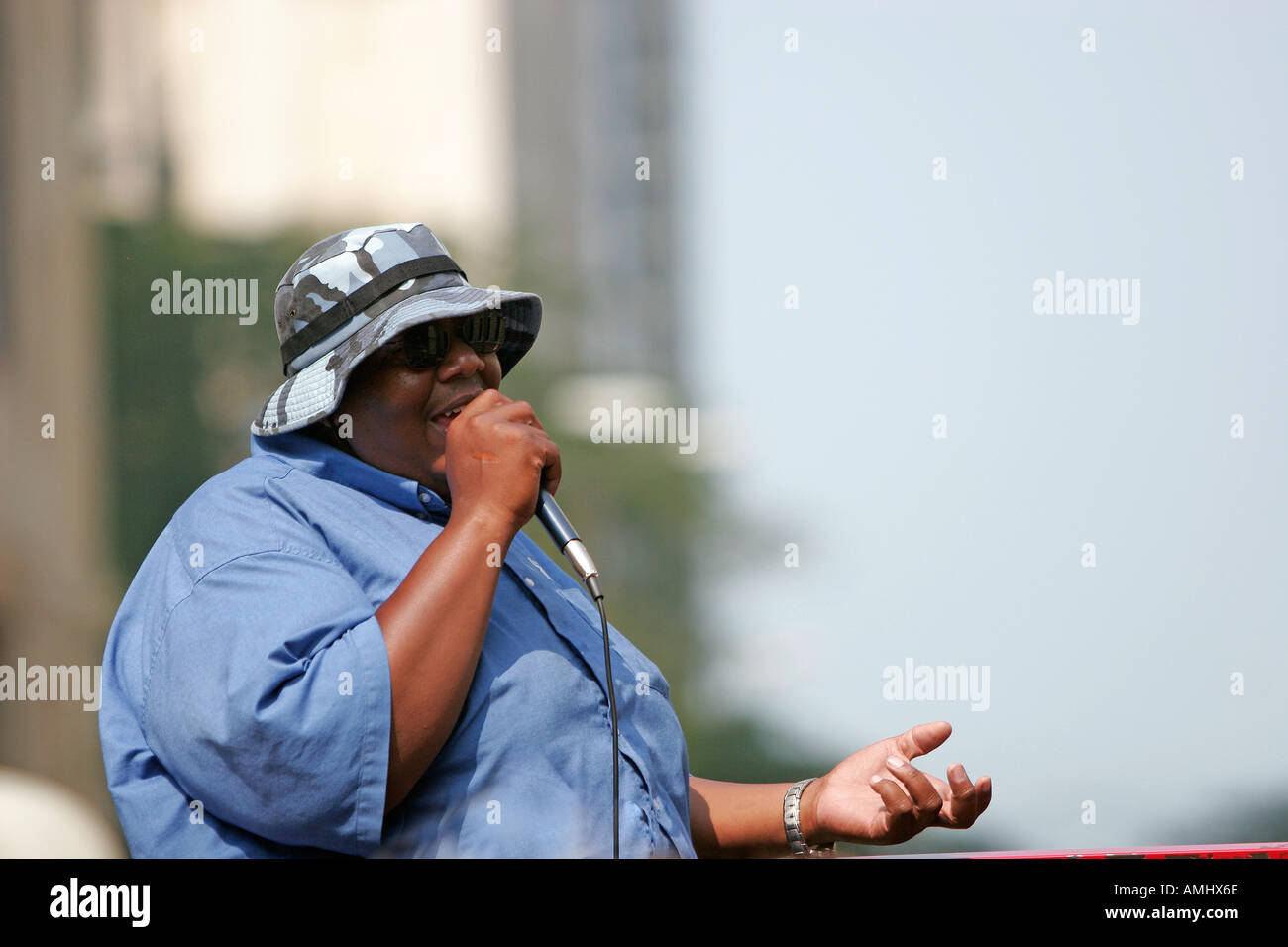 Chicago Double Decker Bus Tour-Guide Illinois USA Stockfoto