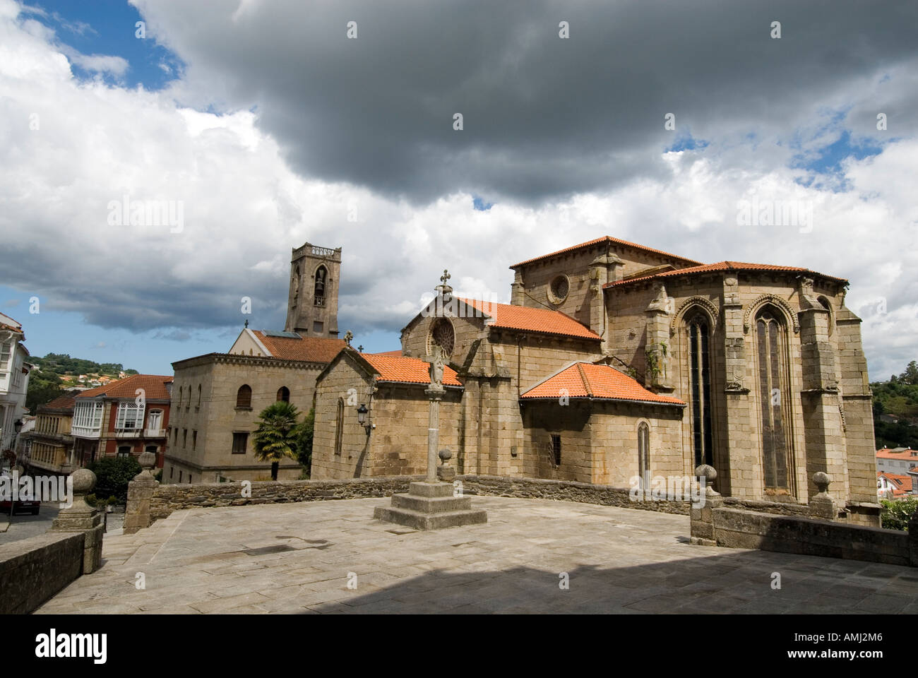 Kirche aus dem 14. Jahrhundert Iglesia de San Francisco in Betanzos Galizien Spanien Stockfoto