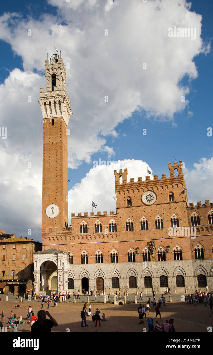 Kirche in il Palio quadratische Siena, Toskana, Italien Stockfoto