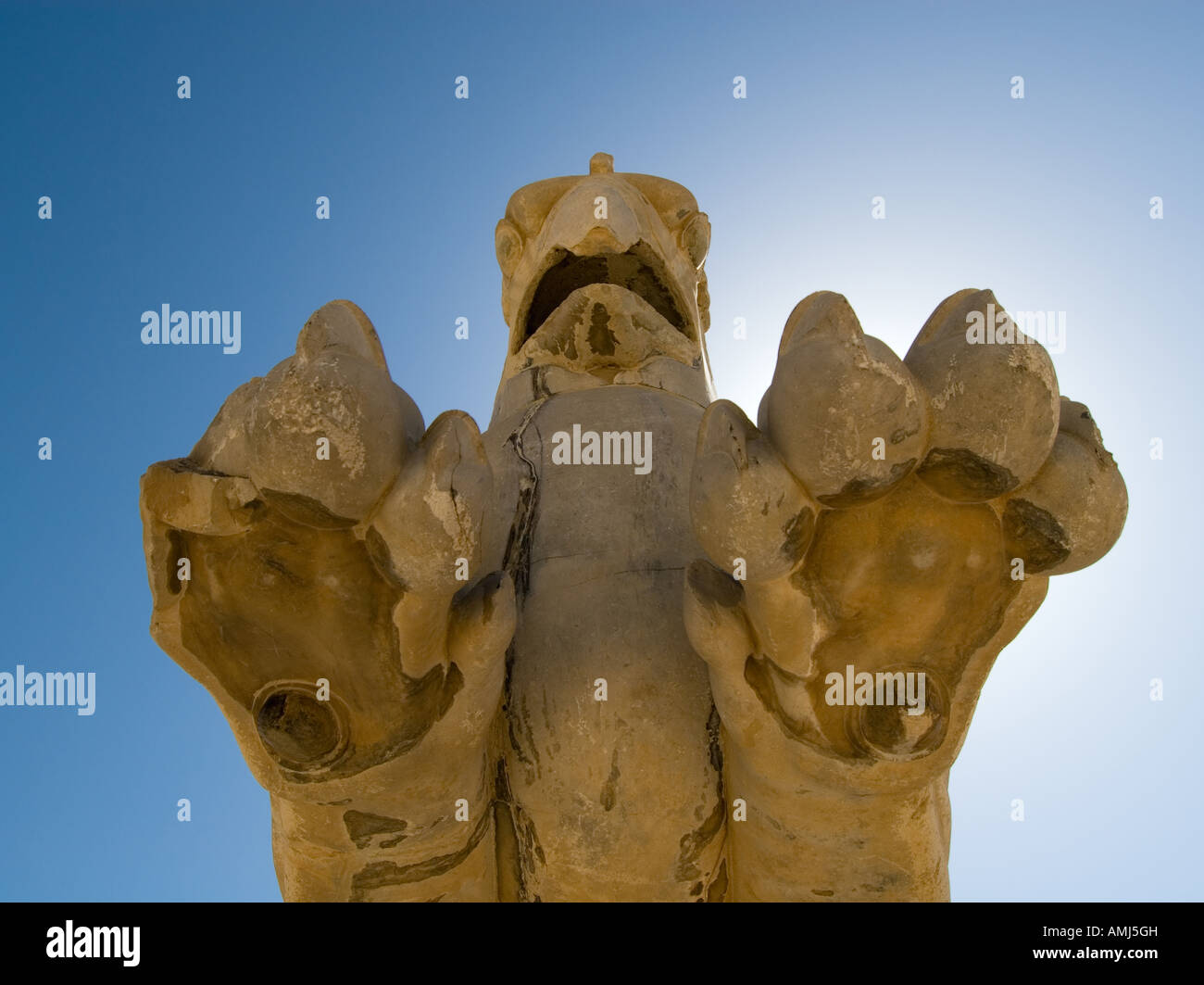 Griffin-Statue in einer antiken Stadt Persepolis Stockfoto