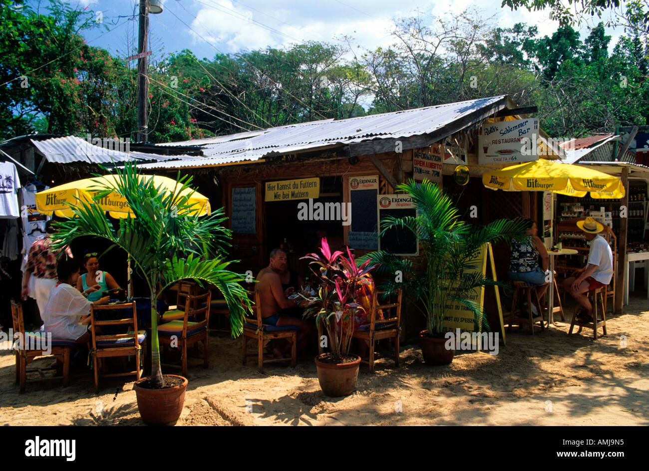 Dominikanische Republik, Puerto Plata, am Strand von Sosua Stockfoto