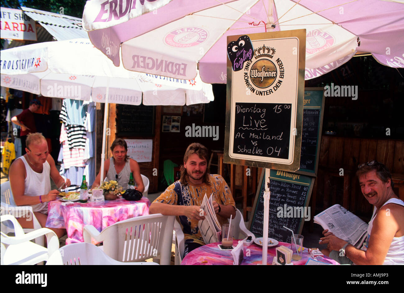 Dominikanische Republik, Puerto Plata, am Strand von Sosua Stockfoto