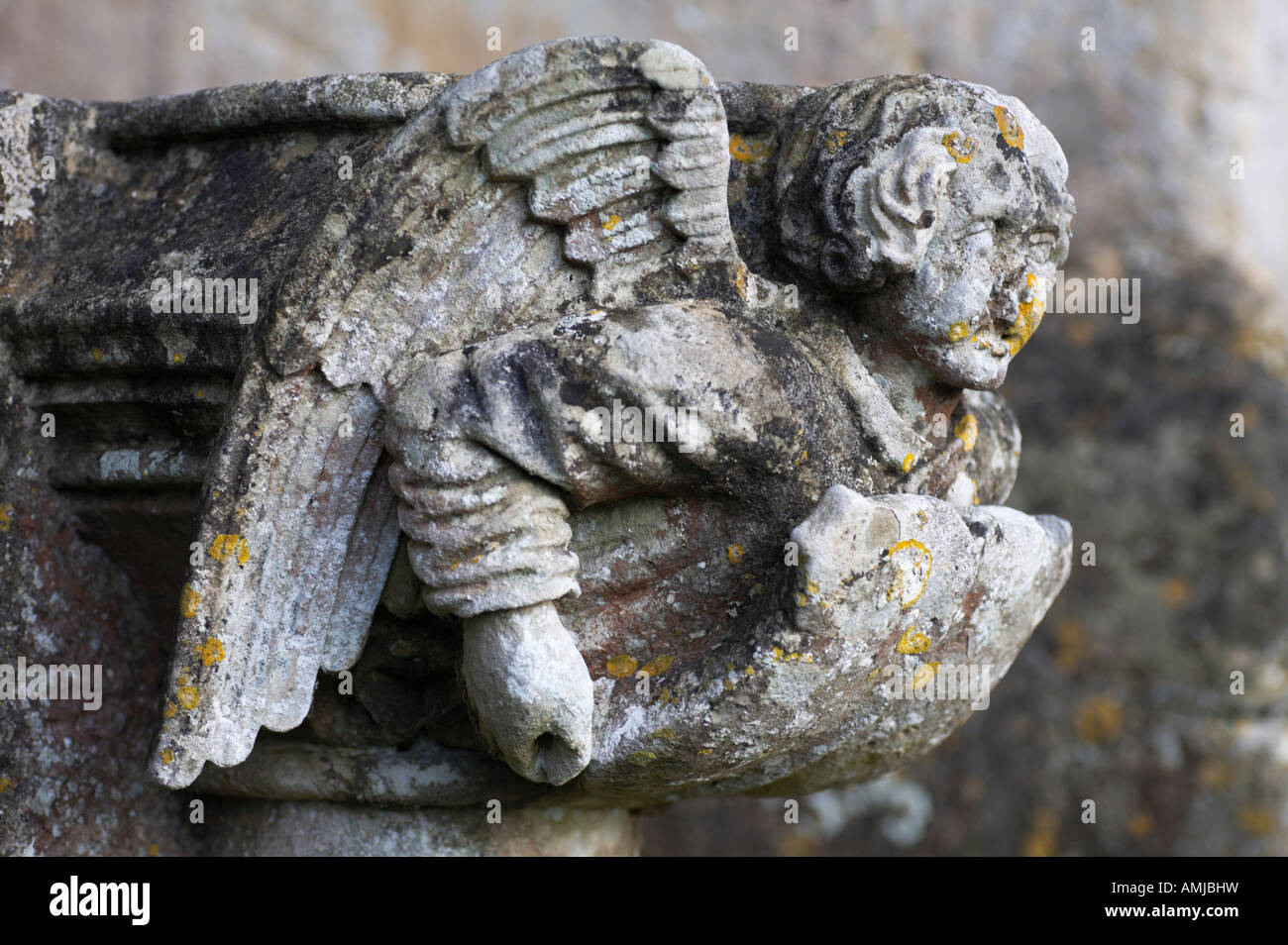 Skulptur in St. Michael und alle Engel Kirche Melksham, Wiltshire England Stockfoto
