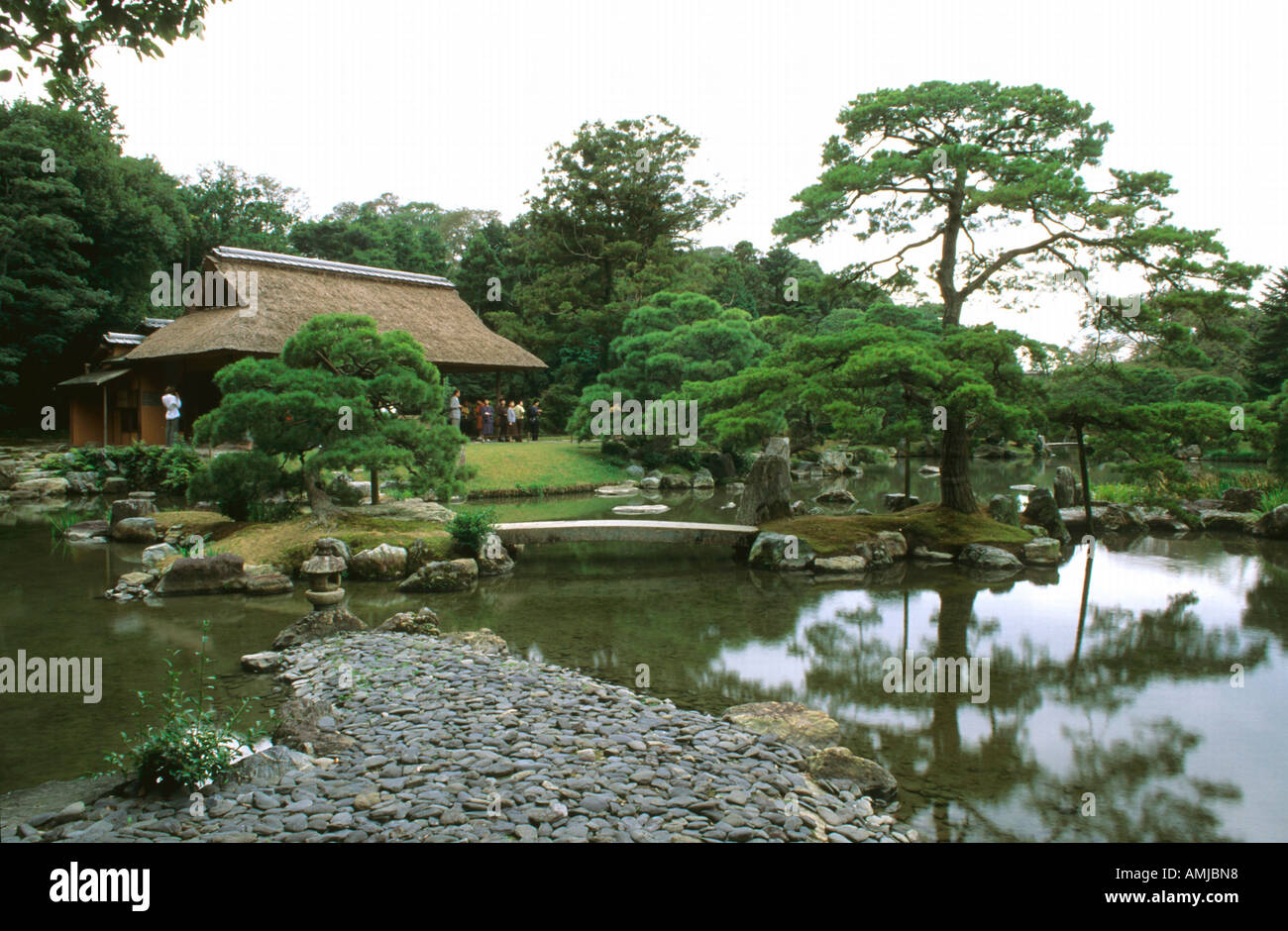Japan, Kansai, Kyoto, Garten der Kaiserlichen Villa Katsura-rikju Stockfoto