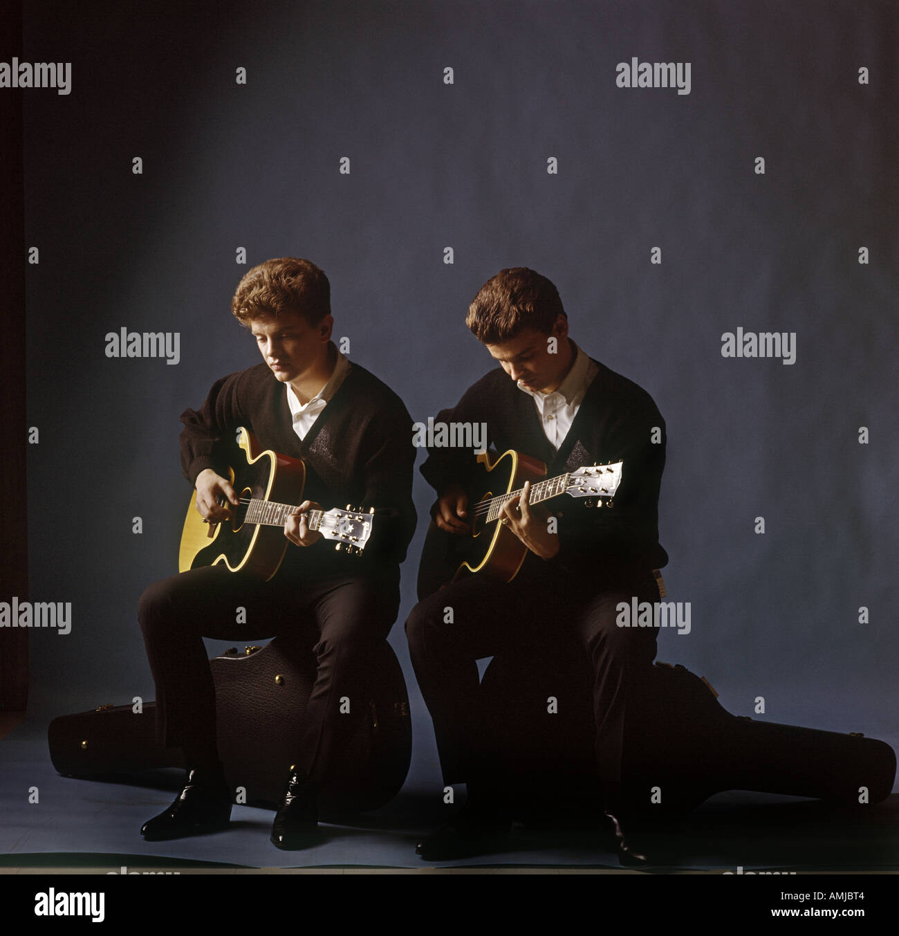 Everly Brüder Phil und Don in Studioportrait 1959-61 Stockfoto