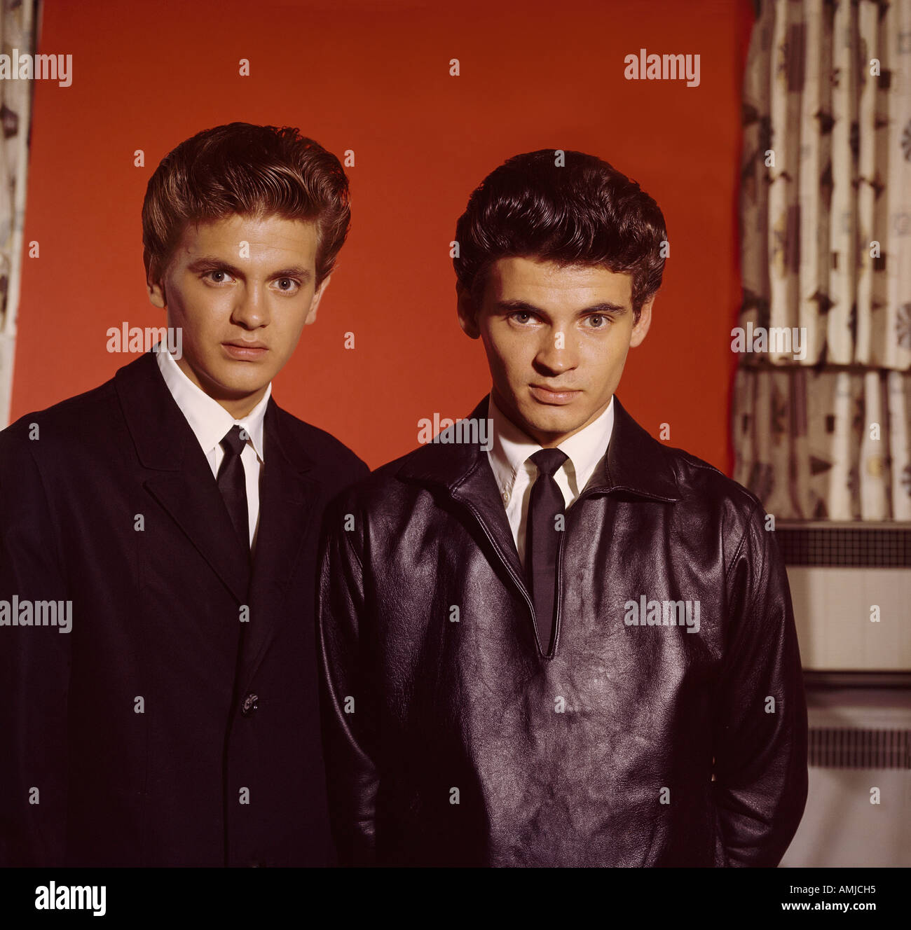 Everly Brüder Phil und Don in Studioportrait 1959-61 Stockfoto