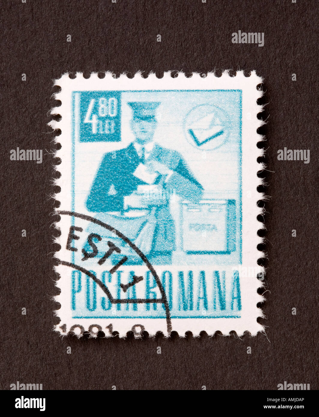 Rumänische Briefmarke Stockfoto